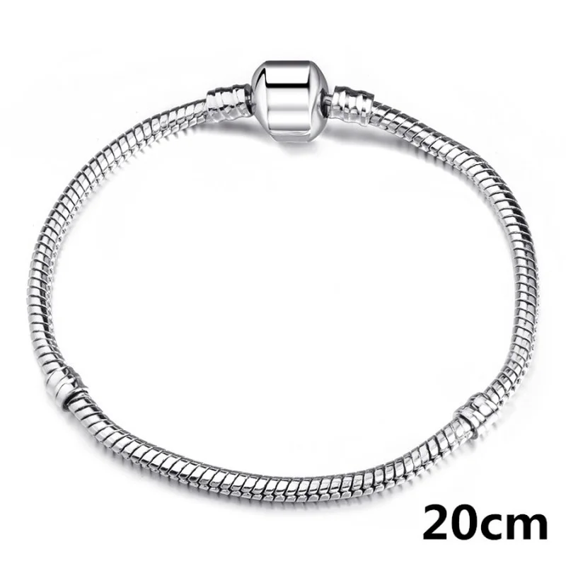 High Quality Silver Snake Chain Fine Pandora Bracelet 925 Fit European Authentic Charm Bracelet for Women DIY Jewelry Making