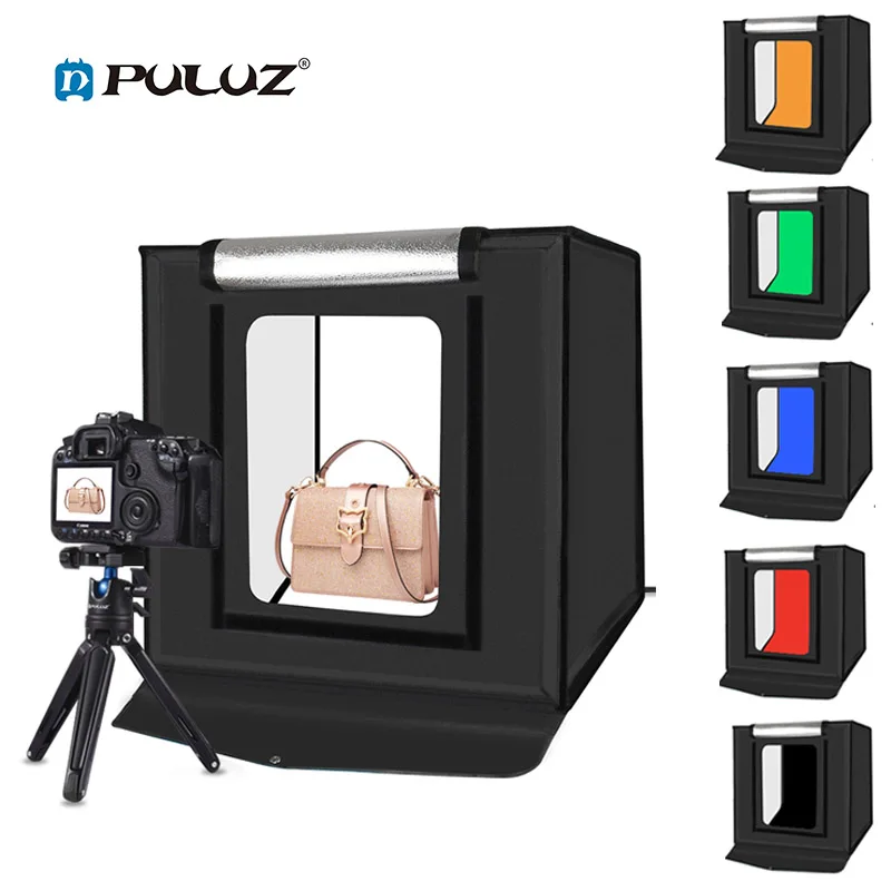 PULUZ 40x40 см 30 Вт софтбокс складной светодиодный лайтбокс-Студия фото фотография