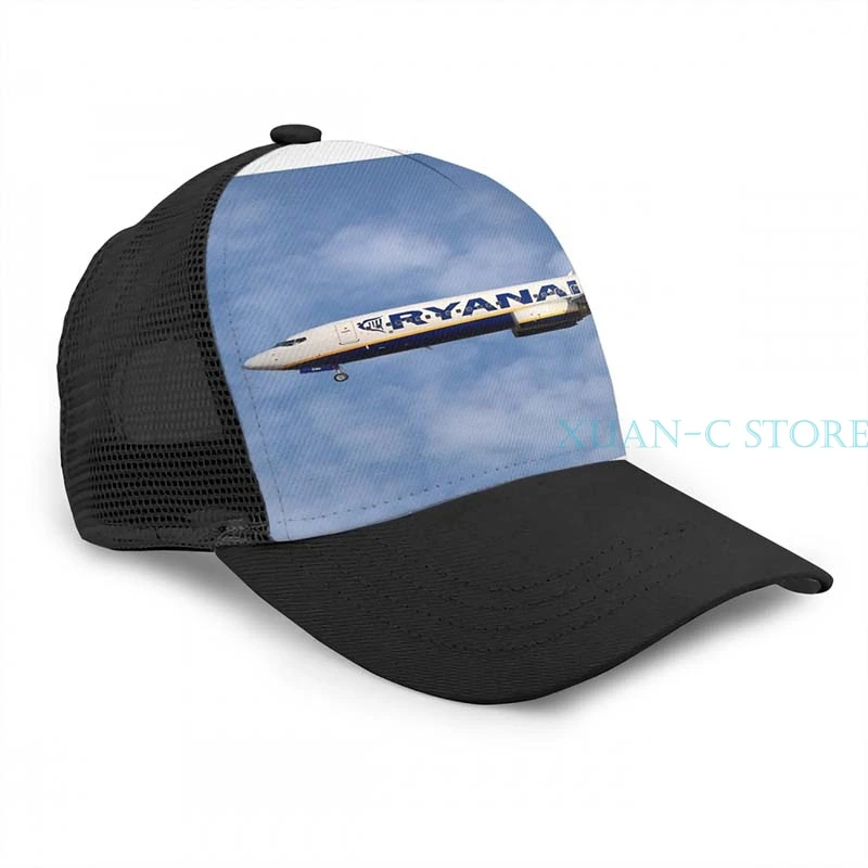 Ryanair Boeing 737-8AS баскетбольная Кепка(2) мужская и женская модная черная шляпа унисекс с принтом - Цвет: One Size