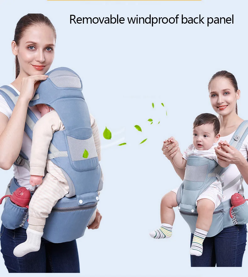Baby Carrier Infant Baby Hipseat Carrier Front Facing Ergonomic Kangaroo Baby Wrap Sling for Baby Travel
