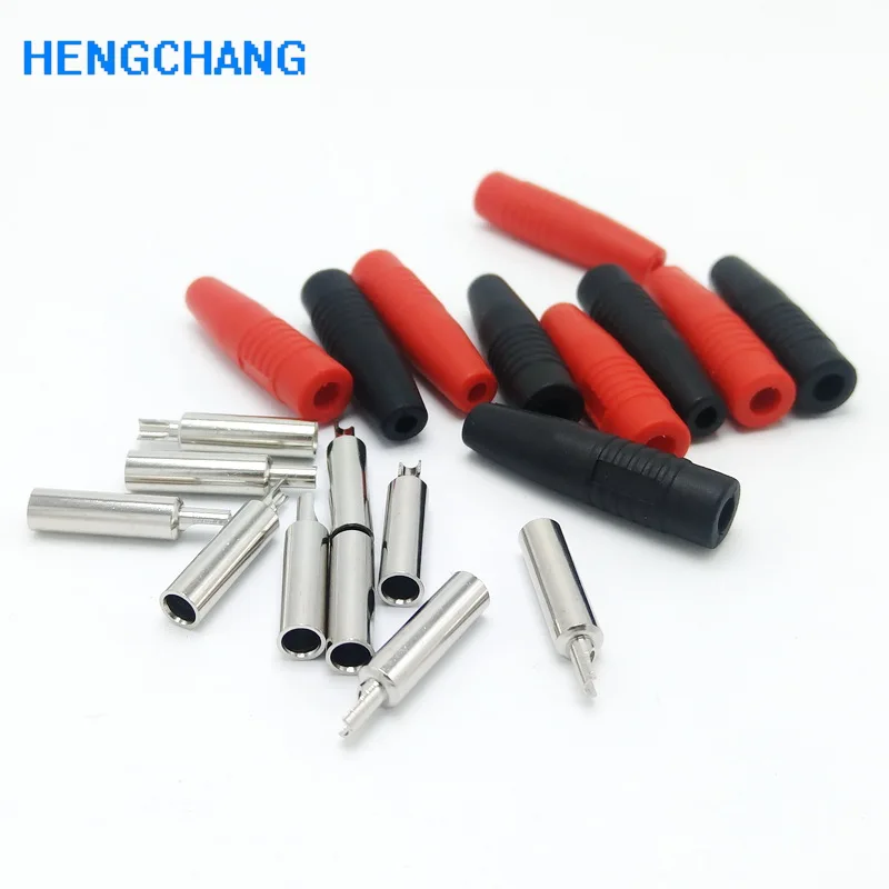 10 шт./лот reb и черный пайки 4 мм банан гнездо гнездовой разъем|connector 4mm|connector femaleconnector