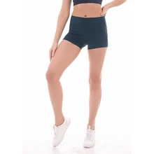 Шорты для йоги женщины Спорт Тренажерный зал тренировочные с высокой талией сексуальные скручивающие Компрессионные шорты бесшовные Soild Цвет фитнес облегающие штаны для йоги