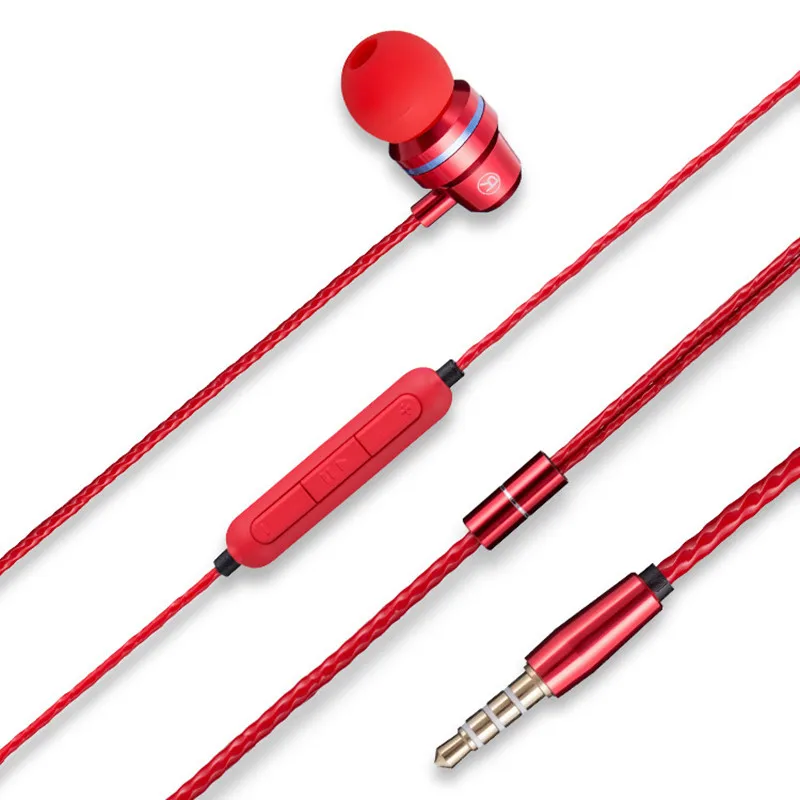 

4D In-ear Earphone auriculares con cable ear buds Super Bass Control headset gamer 3.5mm plug with mic Handsfree for smart phone