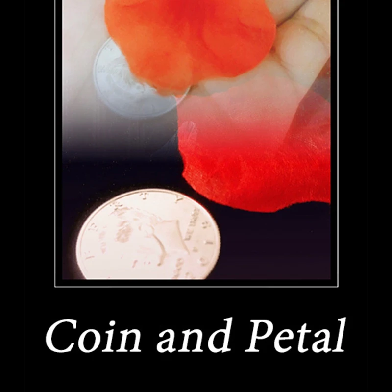 Coin And Petal Magic Tricks Flower Petal To Coin Appear Romantic Close Up Magic Props Magician Accessory Illusions Gimmick