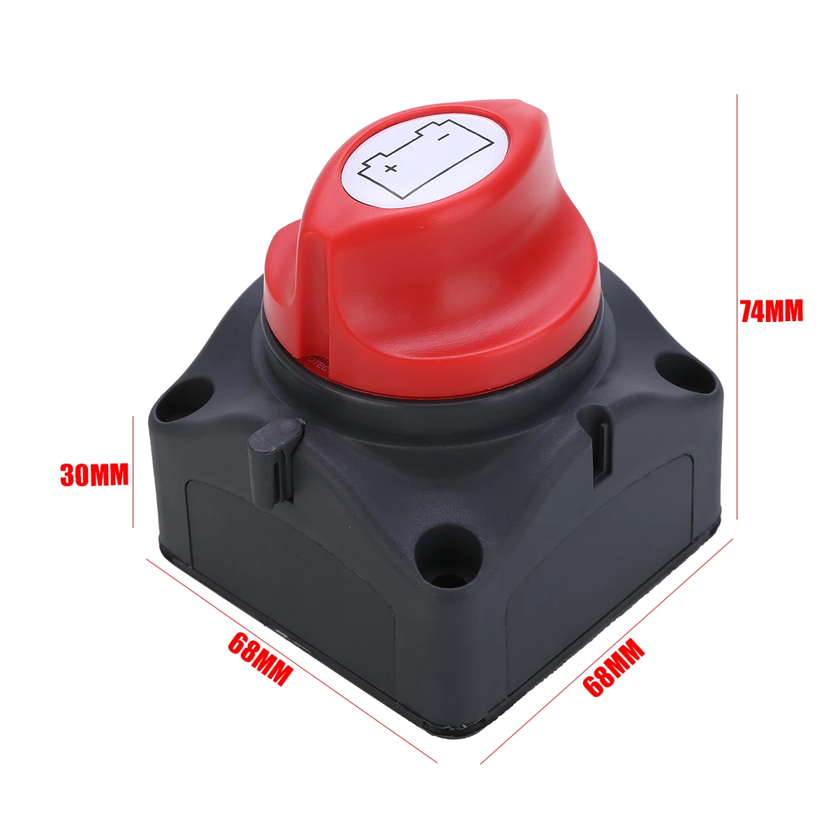1pc Durable 600A Car Battery Isolator Main Switch Emergency Stop Pole Separator Switch for RV Boat Winch Power Cables 68*68*74mm