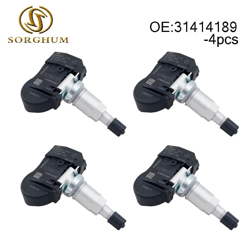 4 шт. 31414189 датчик давления в шинах подходит для Volvo C30 C70 S40 S60 S70 S80 V40 V50 V60 V70 XC60 XC70 XC90 |