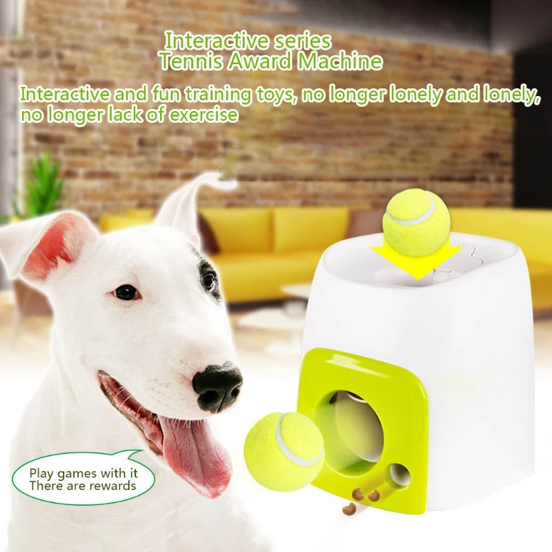 Dog Tennis Ball Throwing Machine Interactive Fetch Toy Machine Safety
