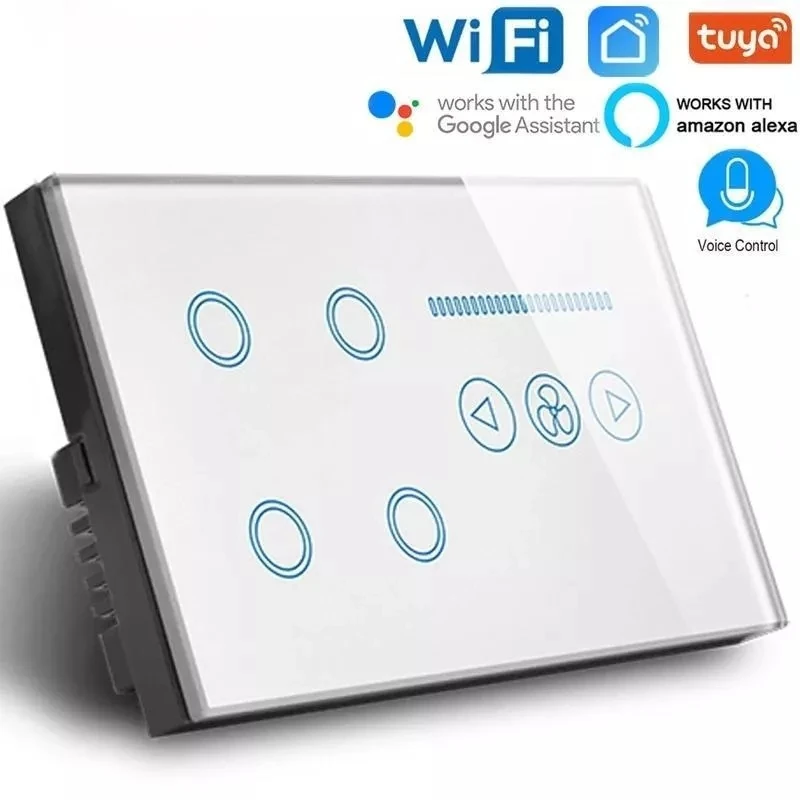 Smart Touch WI-FI выключатель 4 ряда светильник переключатель с потолочного вентилятора