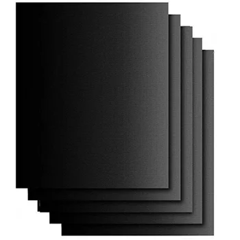 

NEW ARRIVAL Light black 4-piece non stick high temperature BBQ BBQ BBQ mat suit outdoor BBQ mat Teflon BBQ mat