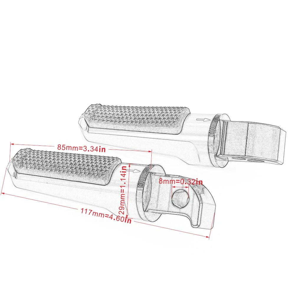 FangFang Rear Passenger Foot Pegs Footrests Fit For Yamaha YZF R3 R25 TMAX 500 530 XSR700 XSR900 XJR1300 FZ1 FZ6 MT07 MT09 MT03 FZ07 FZ09 Color : Black FangFang Rear Passenger Foot Pegs Footrests Fit For Yamaha YZF R3 R25 TMAX 500 530 XSR700 XSR900 XJR1300 FZ1 FZ6 MT07 MT09 MT03 FZ07 FZ09 Color : Black
