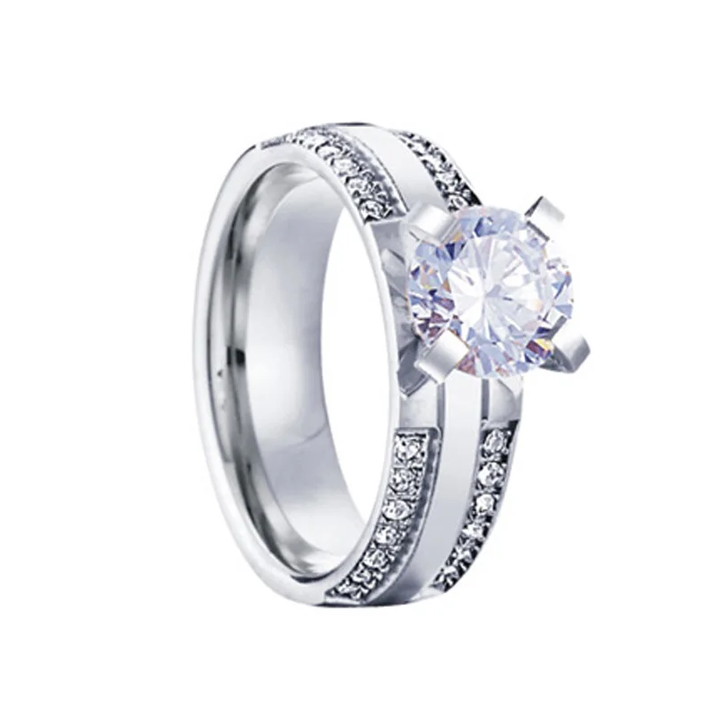 01s engagement ring Женские обручальные Обручальные кольца для женщин, женские кольца для влюбленных, серебряные, белые, золотые, 3 шт., свадебный набор, Ювелирное кольцо для пар, для мужчин - Цвет основного камня: 01s engagement ring