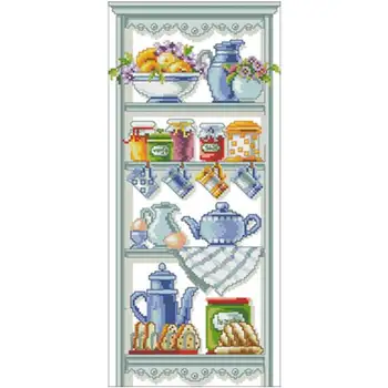 

cupboard patterns Counted Cross Stitch 11CT 14CT 18CT DIY Cross Stitch Kits Embroidery Needlework Sets home decor