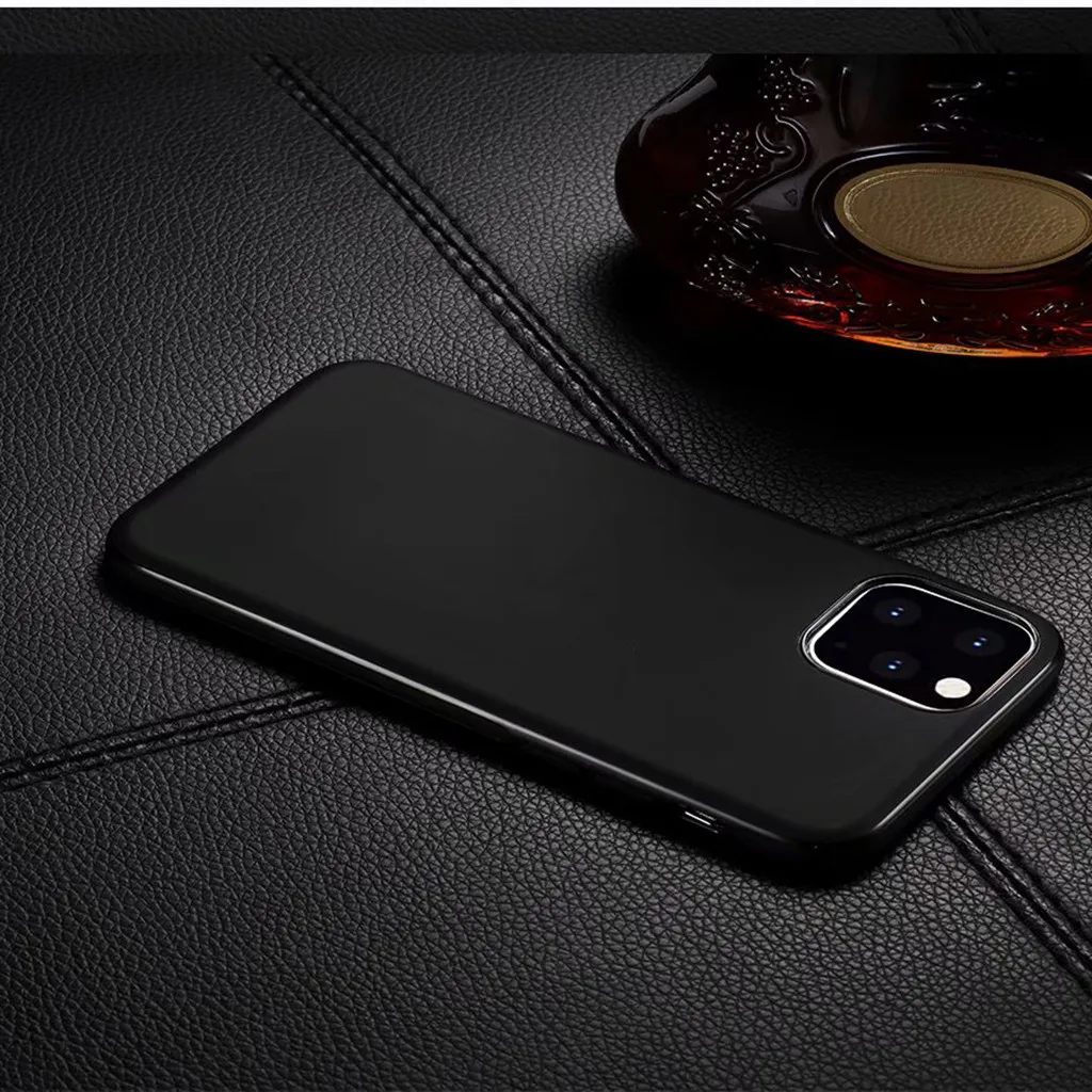 Черный Mosunx для IPhone 11 Pro и IPhone 11 IPhone 11 Max Pro Ультра тонкий магнитный автомобильный держатель Невидимый Встроенный чехол с металлической пластиной - Цвет: Черный