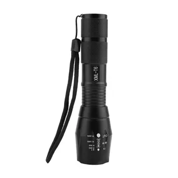 

T6 USB charging 5-speed telescopic focusing Super bright glare flashlight LED Handheld Tactical Flashlight Torch Light