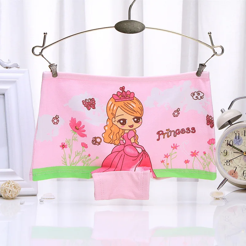 4 шт./лот боксер короткие Детское нижнее белье трусики Girls'Flat штаны стильная футболка с изображением персонажей видеоигр шорты для девочек платье принцессы детская одежда с цветами для маленьких девочек