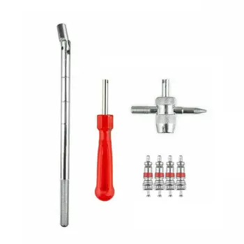 

Car Tire Repair Tools Valve Stem Installation HD Chrome Tool Puller Car Tire Plug Core Remover Repair Set