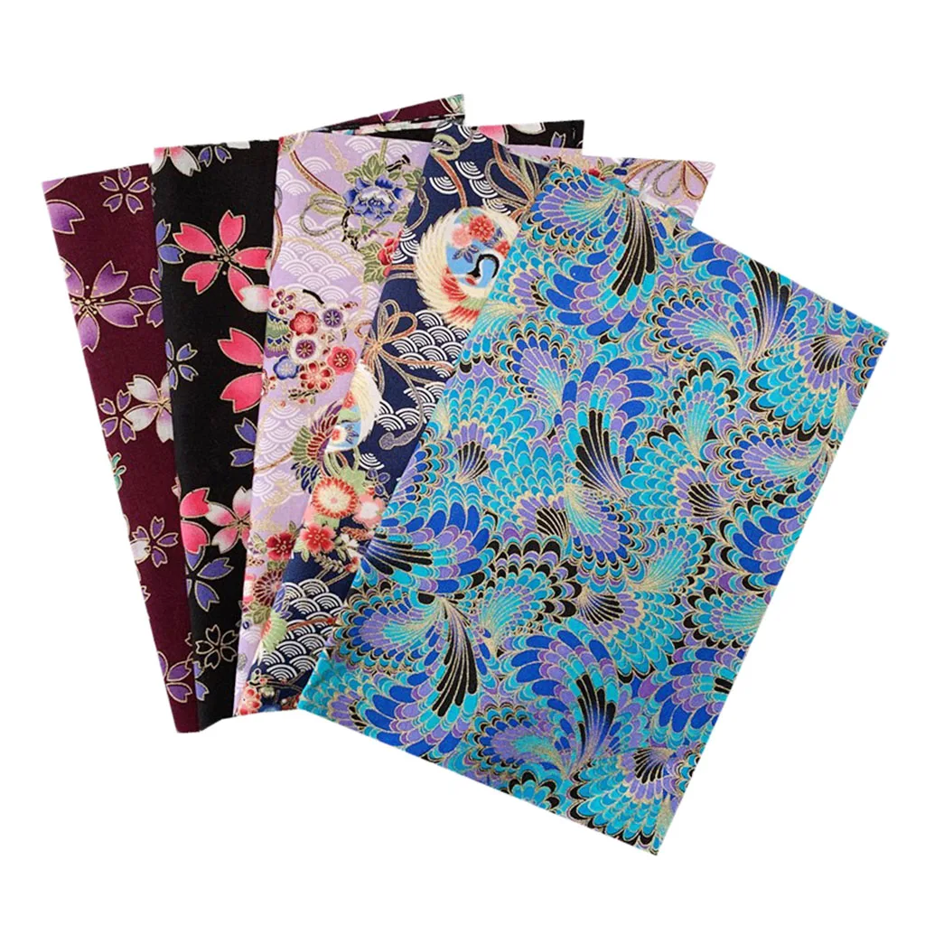 English Pima lawn cotton fabric Asian or japanese inspired fans Gingko leaves priced per 25cm