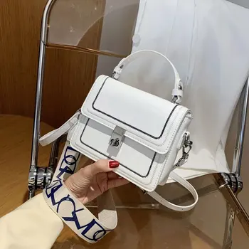 

Bags For Women 2020 New Fashion Wide Straps Lady's Shoulder Bag Small Leisure Female Diagonal Bag Girl's Cross Body Bag Black