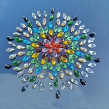 50PCS Teardrop Faceted Glass Crystal Beads Chandelier Crystals Prisms Pendants Loose Spacer Beads DIY Jewelry Making Accessories