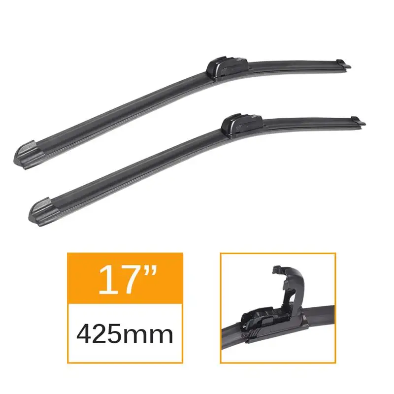 AOZBZ 2 Шт Автомобильные щетки стеклоочистителя лобового стекла для оригинального оборудования Замена прозрачная видимость фирма Zero Streak протирание - Цвет: as shown