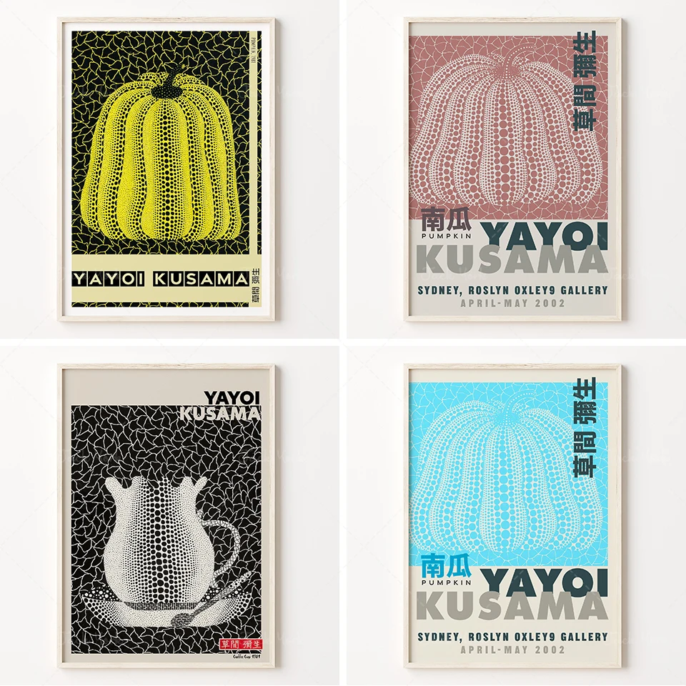 Yayoi Kusama Mostra Di Alta Qualità Di Stampa | Yayoi Kusama Giapponese Di Arte Poster | Yayoi Kusama Zucca