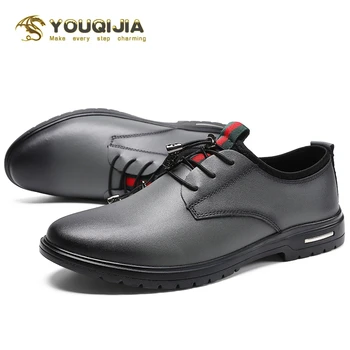 

Genuine Leather Men Casual Shoes Plus Size 38-48 Luxury Brand Mens Loafers Moccasins Breathable Slip on Black Driving Shoes