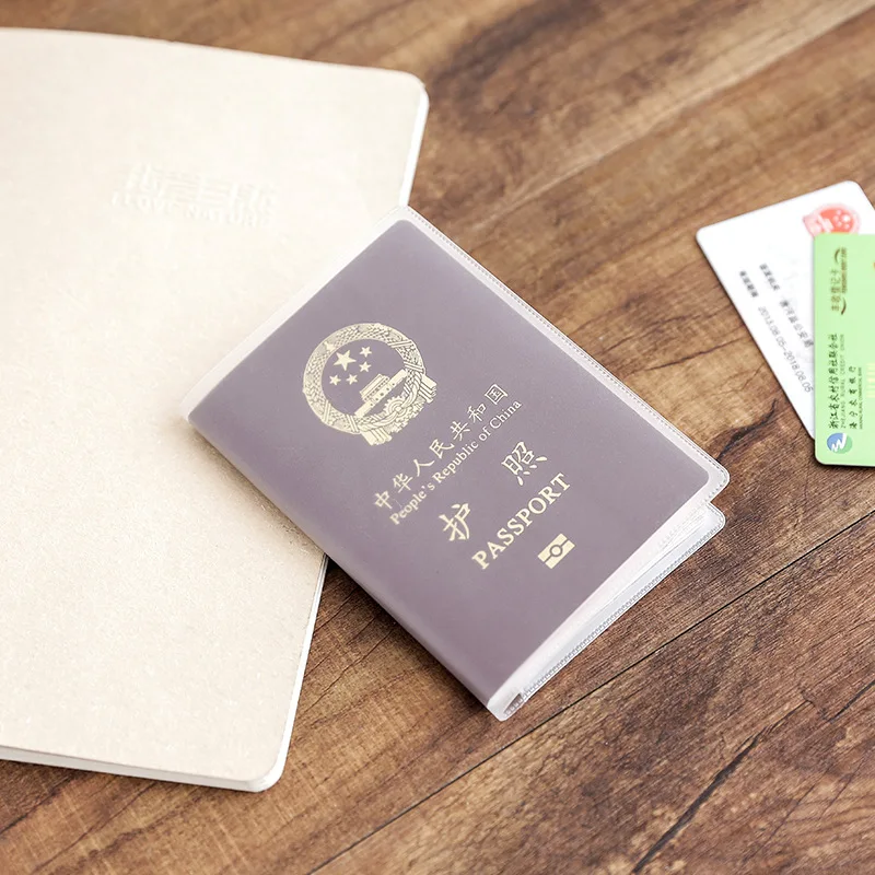 Многофункциональная прозрачная матовая прозрачная Обложка для паспорта с держателем для кредитных карт для путешествий