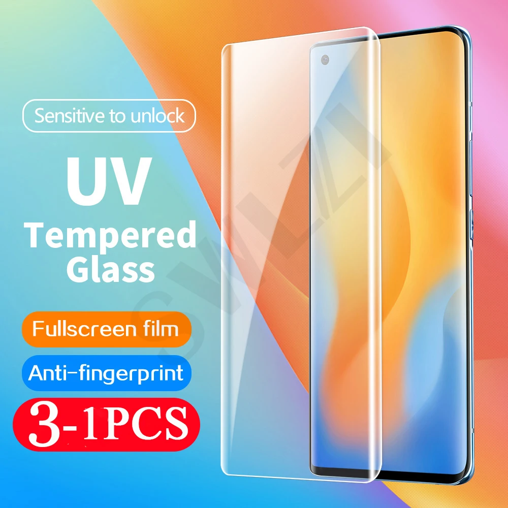 3-1Pcs cover phone screen protector for vivo NEX 3 3S X60 X60T x50 iQOO 5 pro plus UV tempered glass protective film smartphone | Мобильные