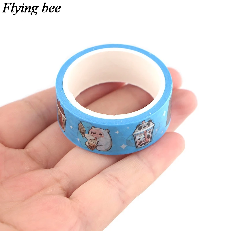 Flyingbee 15 мм X 5 м Мы Голые Медведи Бумага васи клейкая лента мультфильм забавная клейкая лента DIY Скрапбукинг наклейка этикетка маскирующая лента X0614