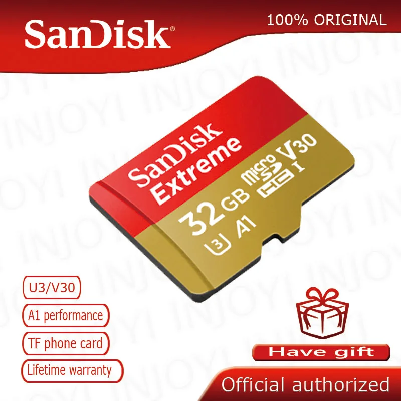 Карта памяти SanDisk Extreme micro SD 64 ГБ класс 10 U3 90 МБ/с./с 32 tf карта|cartao de memoria|32gb cardcartao |
