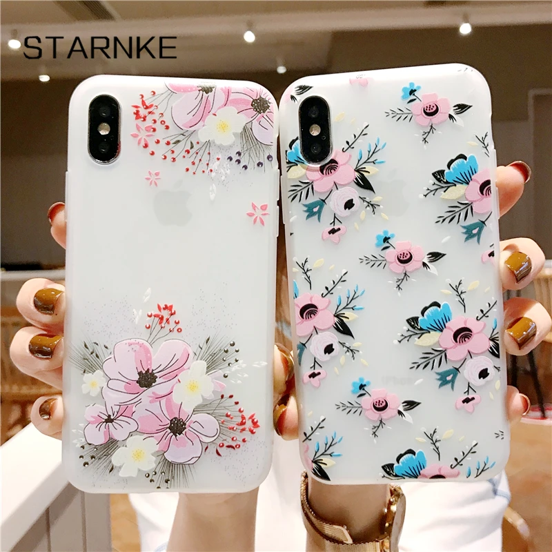 Silicone Flowers Cover For Samsung Galaxy A20S A31 2020 A750 A6 Plus A7 A8 2018 A3 A5 J3 J5 J7 2016 2017 Pro Case | Мобильные