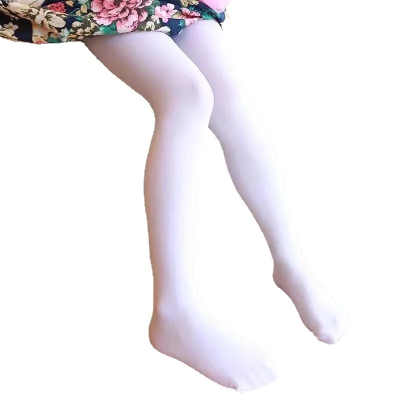 Ballet Tights Children Tights Spring Candy Color Kids Pantyhose Ballet Dance Tights for Girls Stocking Children Velvet Solid White Pantyhose Girls Tights