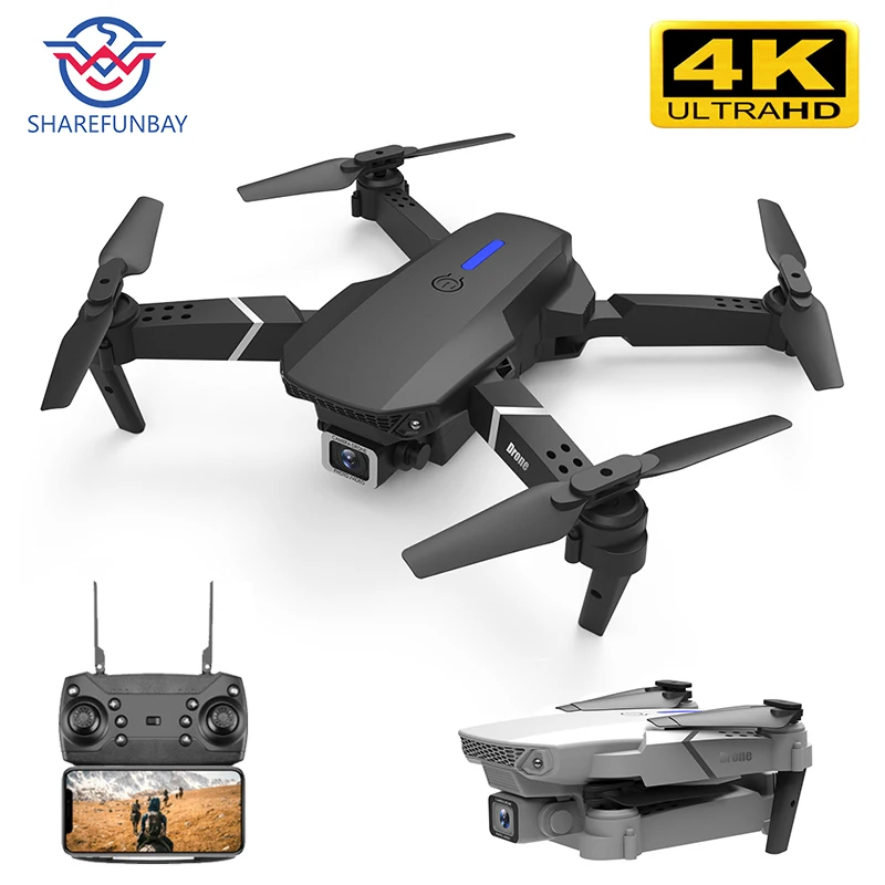 SHAREFUNBAY E525 drone 4k HD grand angle double caméra 1080P WIFI positionnement visuel hauteur garder rc drone suivez-moi rc quadrirotor