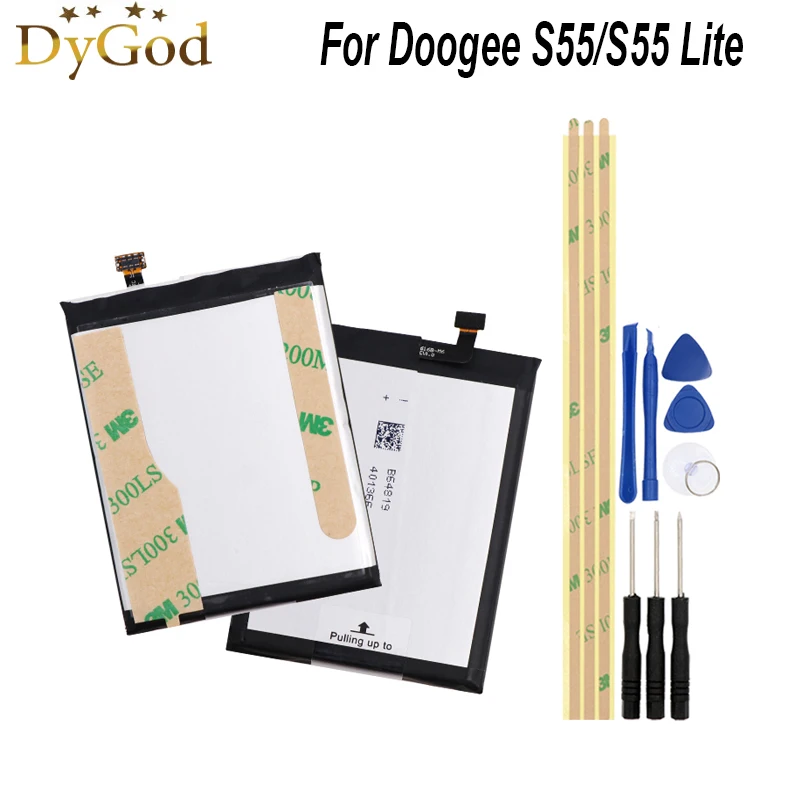 

For Doogee S55 Battery 5500mAh Mobile Phone Replacement Backup Batteria Batterie For Doogee S55 Lite AKKU+tools