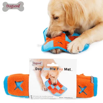 

New Pet Mat Double-sided Polar Fleece Soft Washable Small Square Vocal Training Dog Sniffing Slow Food Mat Pet Educational Toy