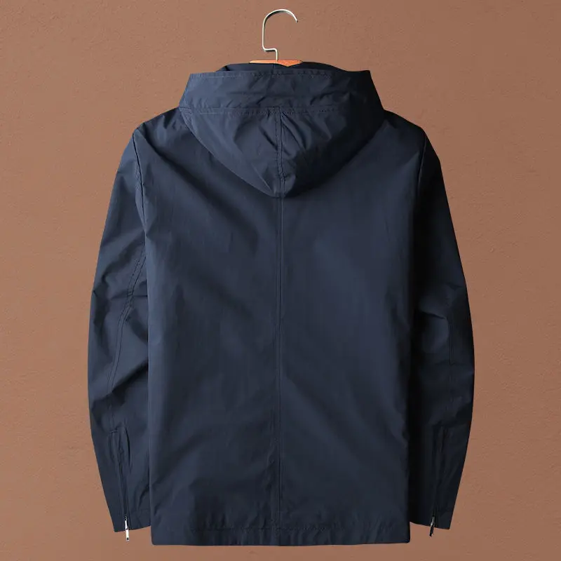spring and autumn mountaineering jacket men's thin windbreaker fashion loose hooded men's coat