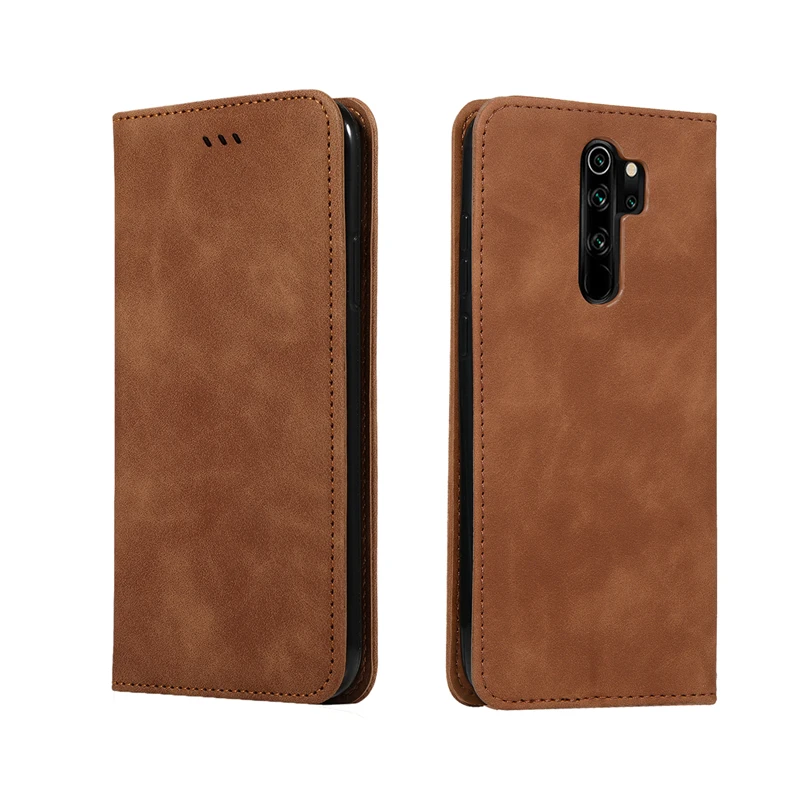 Brown Для Xiaomi Redmi Note 8 Pro Чехол-книжка для телефона кошелек чехол Ретро Бизнес Стиль Флип кожаный чехол для Xiaomi Redmi Note 8 Pro - Цвет: Brown