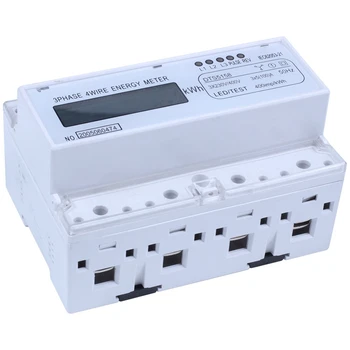 

DDS576 Three Phase 4 Wire 7P LCD Digital Wattmeter Power Consumption Din Rail Energy Electric Meter AC 380V