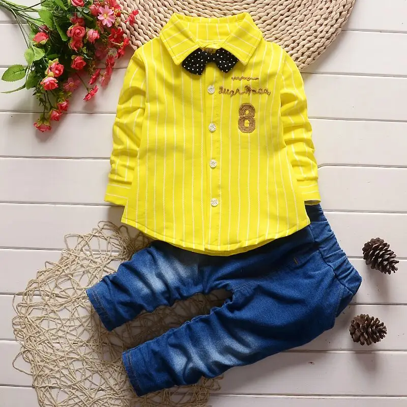 Для малышей, для мальчиков, bibicola комплекты одежды Демисезонный Комплекты одежды для новорожденных мальчиков футболка с длинным рукавом+ штаны, спортивный комплект из 2 предметов, одежда