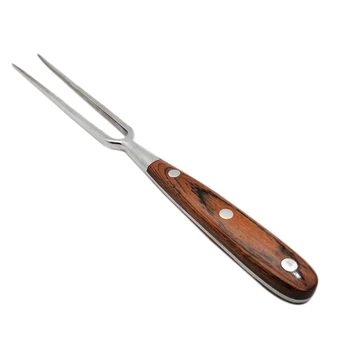 

Stainless Steel Portable Outdoor Barbecue Tool Wooden Handle Barbecue Fork Food Fork Meat Fork Wooden Handle Bbq Fork