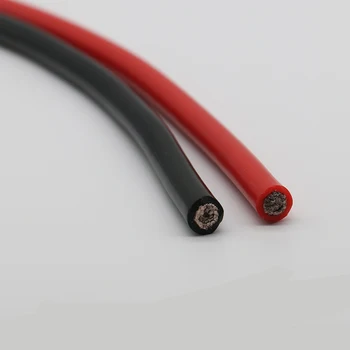 

COMPSON 1 Meter Red Or Black Standard Extra-Soft Silicon Wire 6AWG 10AWG Heatproof Soft Silicone Silica Gel Wire Cable