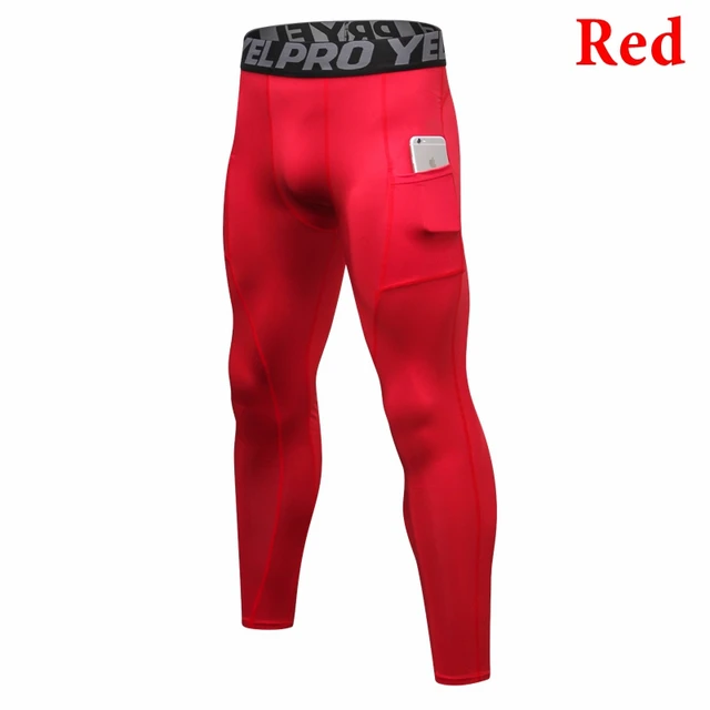 Men's Compression Pants Pocket Athletic 