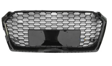 Гоночные грили для Audi A5 S5 RS5 17-19 Передняя Спортивная Шестигранная сетка сотовая капот Гриль глянцевый черный для RS5 стиль - Цвет: Черный