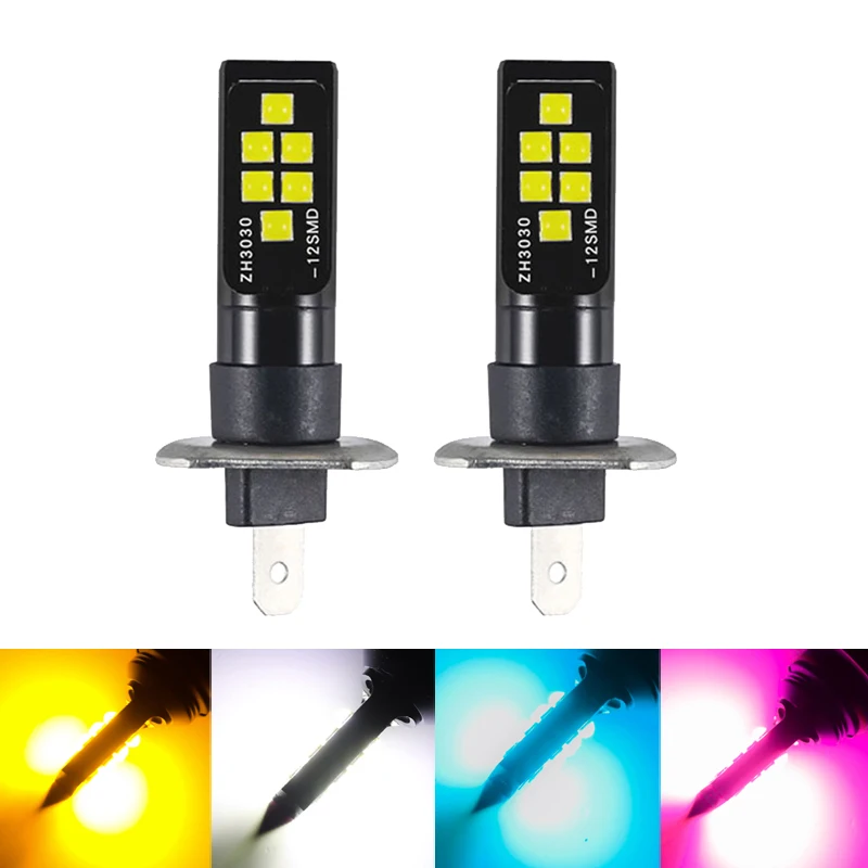 

2x H1LED 12SMD 3030 Univeral Bulb Lamp Super bright fog lights headlights daytime running lights For Kia Sportage Ceed Rio 3 4 R
