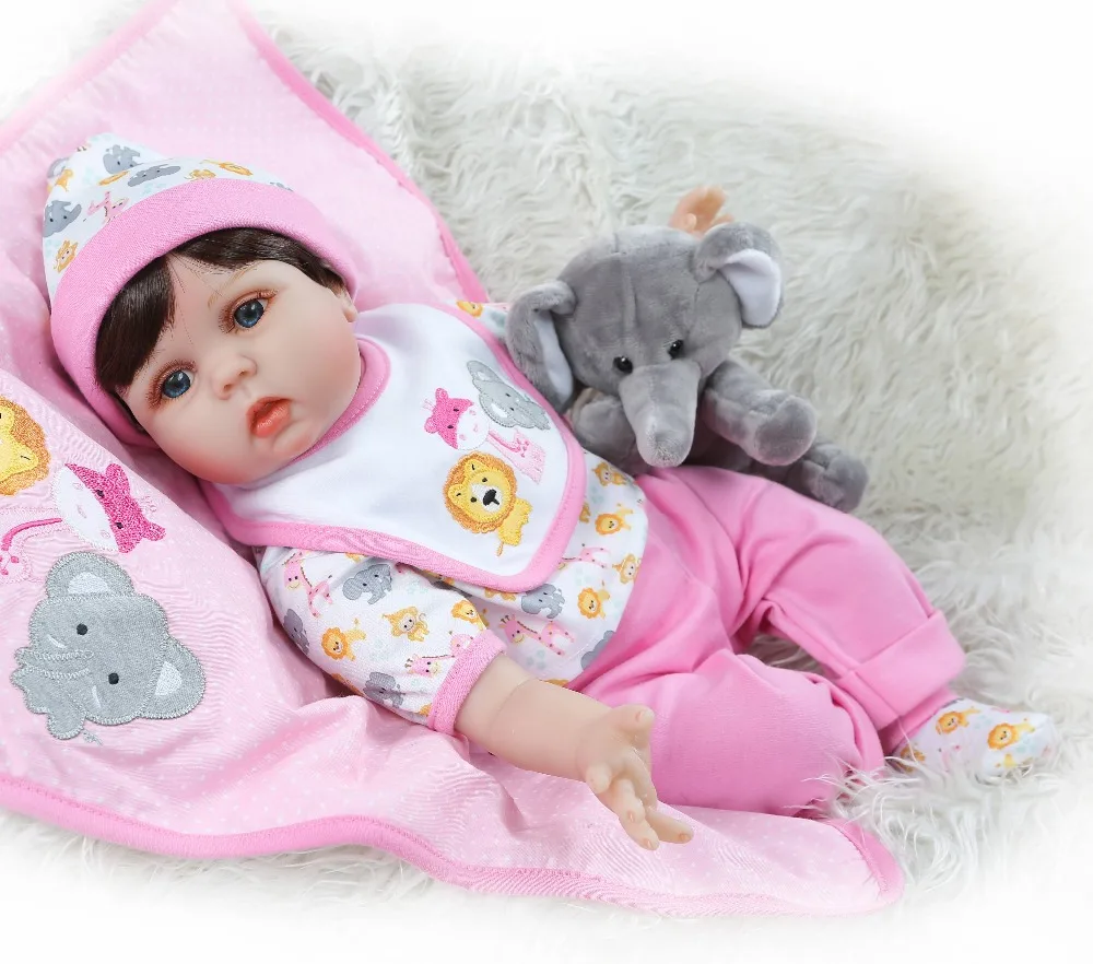 NPK 48/55 см Reborn Baby Doll Силиконовые Моделирование Малыша Кукла реалистичные мягкое прикосновение Новорожденные куклы для маленьких принцесс комплект одинаковых рождественских пижам для подарка