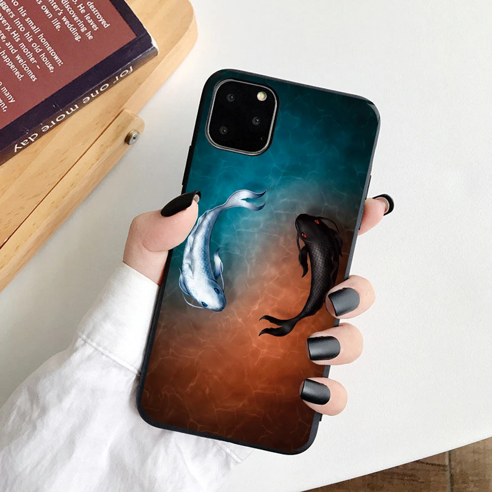 09 Funy Eight Carp чехол для телефона для iPhone X 8 7 6 6S Plus чехол для Apple iPhone XS 11Pro Max XR 5S SE чехол из мягкого ТПУ - Цвет: 09