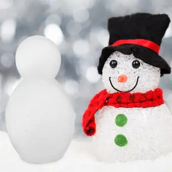 

4 Pcs Christmas White Snowman Shape Mold Polystyrene Foam Styrofoam Crafts