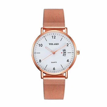 

High-end business men watch luxury brand personality fashion popular quartz watch alloy mesh calendar watch men