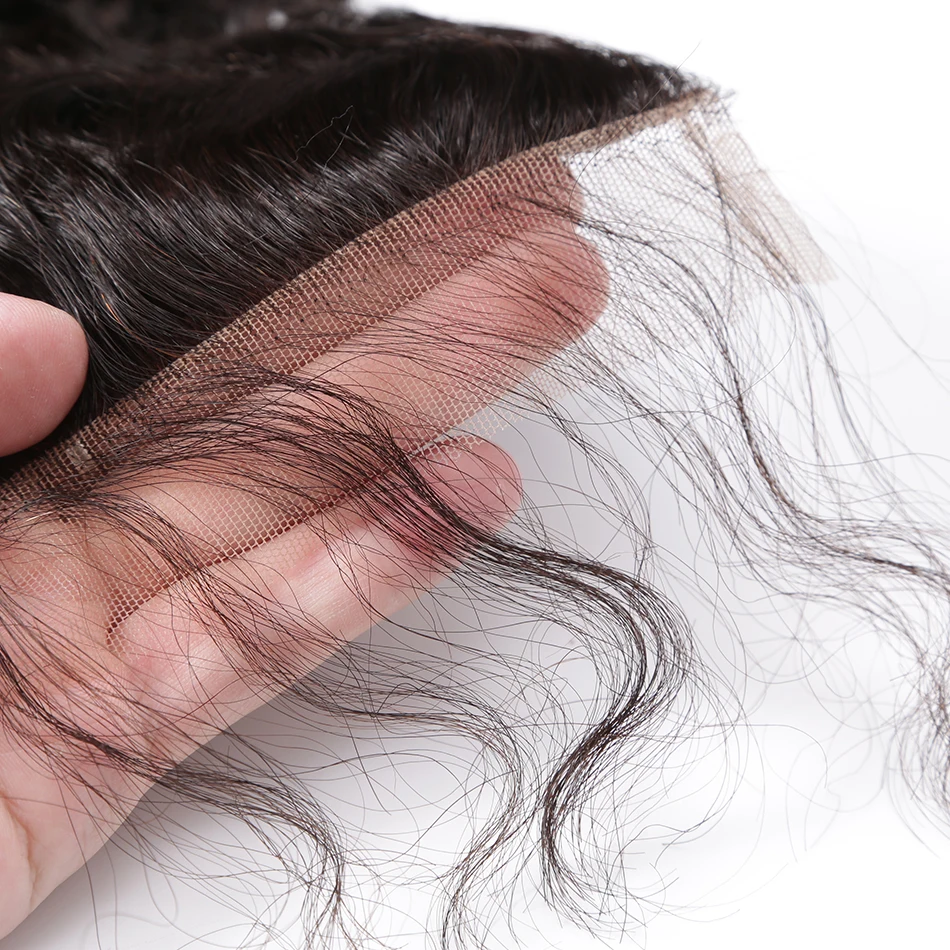Pacotes com Fechamento Onda de Água Mishell Polegadas Onda Profunda Brasileiro Encaracolado 100% Cabelo Humano 3 4 Pacotes Tecer Rendas Frontal 28 30 40 4 Pacotes com 3/4 com fecho
