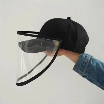 

Protective Baseball Cap with Removable Mask Cycling Anti Spittle Dustproof Hat Full Face Protection Tool Safety work with Masks